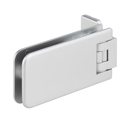 [3260.31.0RCV] 1 charnière simple Marine réglable pour verre ép: 8 et 10mm platine de fixation à 3 trous - Chromé mat