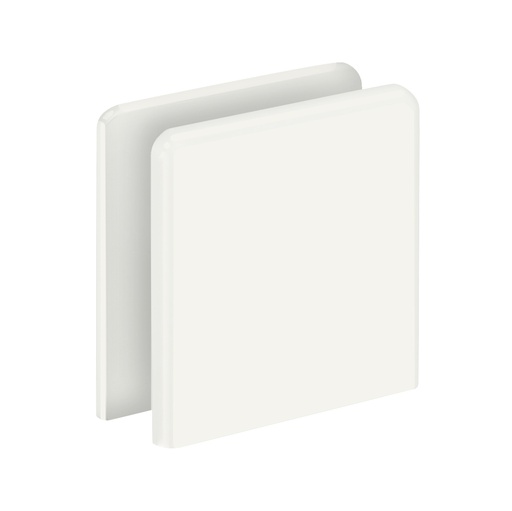 [3265.51.0] 1 pièce de fixation pour volume fixe verre ép: 8 et 10 et 12 mm - Laqué blanc RAL 9010
