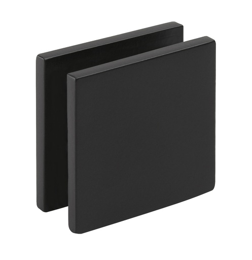 [3265.74.0SQ] 1 pièce de fixation pour volume fixe verre ép: 8 et 10 et 12 mm - Laqué noir velours