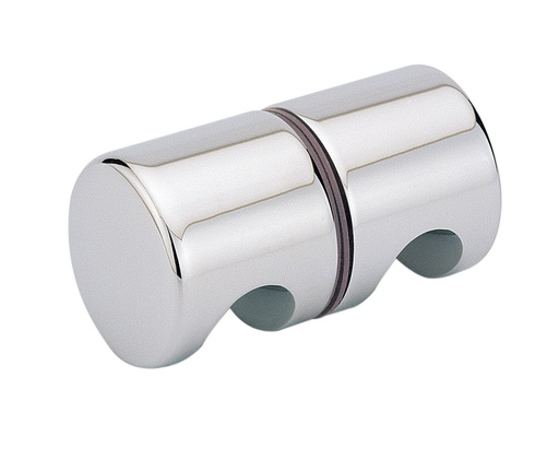 [3267.30.0] 1 bouton double bombé diam:40mm - Chromé brillant