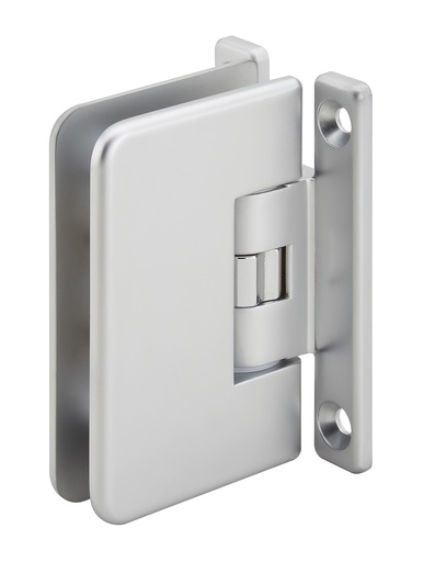 [3560.31.0RNS] 1 charnière simple Mélora réglable platine à 4 trous verre 8/10 et 12mm - Chromé mat
