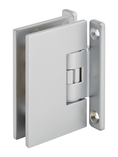 [3560.31.0RSQ] 1 charnière simple Mélora SQ réglable platine à 4 trous verre 8/10 et 12mm - Chromé mat
