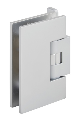[3561.31.0RSQ] 1 charnière simple Mélora SQ réglable platine à 2 trous verre 8/10 et 12mm - Chromé mat