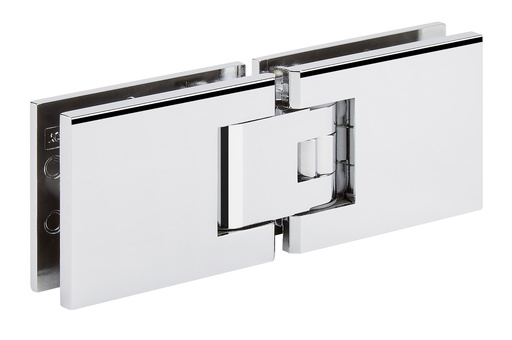 [3762.30.0RSQ] 1 charnière Carréa double réglable blocage 90° verre 8/10mm - Chromé brillant