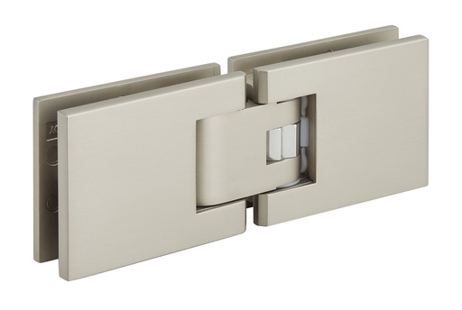 [3762.35.0RSQ] 1 charnière Carréa double réglable blocage 90° verre 8/10mm - Effet inox