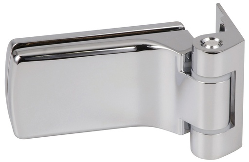 [4202.30.0] 1 paumelle +fiche multifeuillure Bastille pour verre ép:8/10mm entr'axe 45mm - Chromé brillant