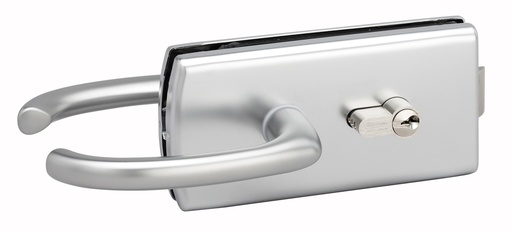[4300.31.0S] Serrure de milieu Lagune à barillet et béquilles s'entrouvrant - Chromé mat