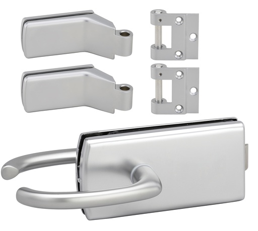 [4301.31.0K] 1 Kit Lagune une porte/une boîte  : 1 serrure 4301, 2 paumelles 4200 et 2 fiches 3206 - Chromé mat