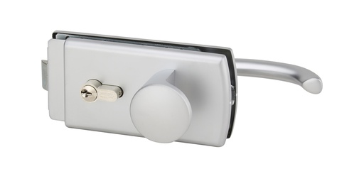 [4367.31.0AD] Serrure Lagune 1 béq INT 1 bouton fixe EXT à déport - Chromé mat