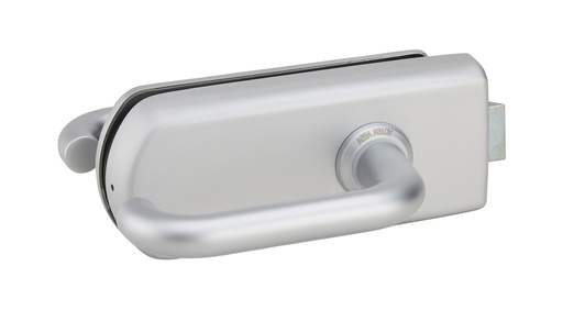 [4501.31.0] Serrure de milieu Bastille bec de cane et béquilles pour verre 8/10/12mm - Chromé mat