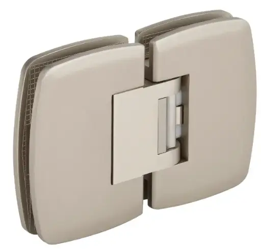 [4862.35.0] 1 charnière double Swingo à rappel automatique verre de 8/10/12mm - Effet inox