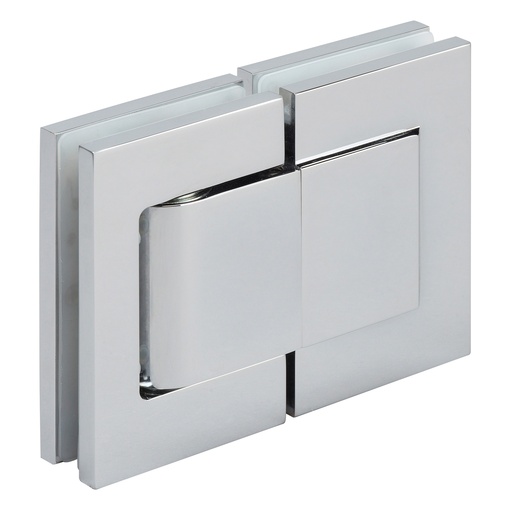 [4962.13.0SQE] 1 charnière Hydraulique double Freeline à rappel automatique verre de 8/10/12mm - Aluminium poli brillant