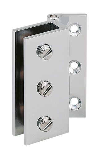 [5500.30.2] 2 charnières simples 60x32mm - Chromé brillant