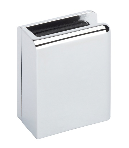[5504.30.3BR] 1 pince à talon droit 50x40mm verre ép: 8 - 8,8 - 10mm - Chromé brillant