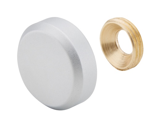 [5516.31.3] 10 rosaces de marbrier cylindriques - Chromé mat