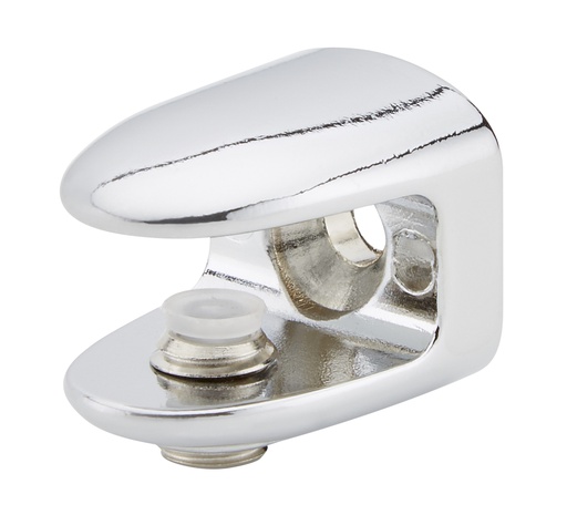 [5550.30.0] 2 supports de tablette en verre ouverture : 10mm - Chromé brillant
