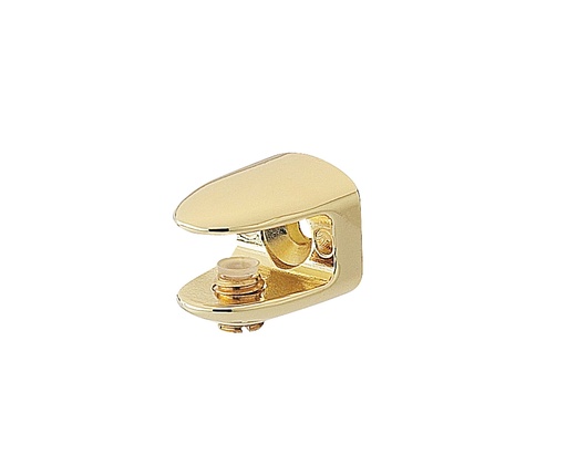 [5550.40.0] 2 supports de tablette en verre ouverture : 10mm - Doré