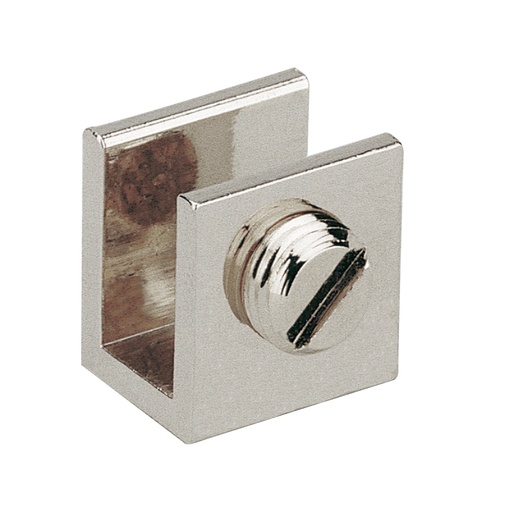 [5630.30.2] 10 pinces fixes à visser 15x15mm - Chromé brillant