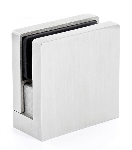 [5704.15.3] 1 pince de fixation carrée 54 x 55mm verre ép: 8 et 10mm - Inox brossé