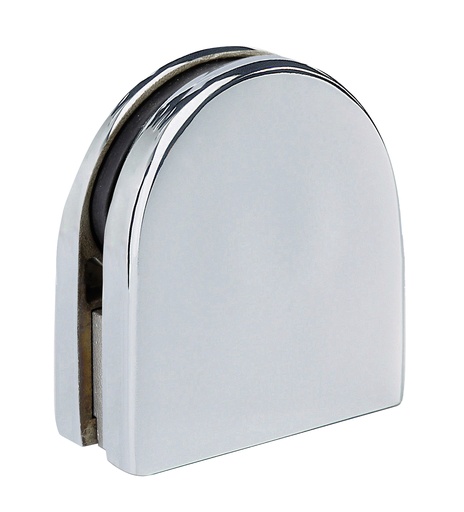 [5704.16.5] 1 pince de fixation arrondie 55 x 55mm verre ép: 8 et 10 mm - Inox poli