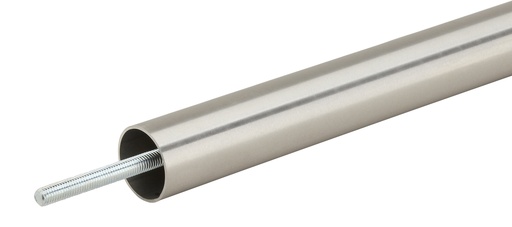 [5724.15.D33] Tube diamètre 33mm lg 800mm avec tige filetée - Inox brossé