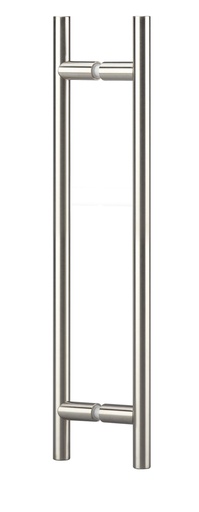 [AMT200500.15] Paire de poignées diam. 20 mm entr´axe 340 mm, longueur totale 500 mm - Inox brossé