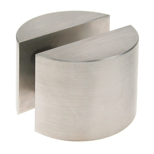[C528B.15] Pièce de fixation Cilindric® pour panneaux fixe. hauteur 35 mm - Inox brossé