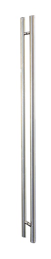 [C601PG22.15] Paire de poignées Cilindric® ht < 2200 mm : sans cylindre - Inox brossé