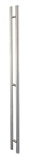 [C601PG30.15] Paire de poignées Cilindric® ht 2200 à 3000 mm : sans cylindre - Inox brossé
