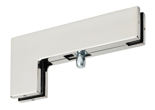 [PF508.16] Liaison imposte et glace fixe avec pivot - Inox poli