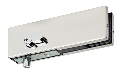 [PF514.16] Serrure de coin avec cylindre - Inox poli