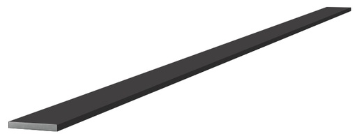 [PPA25X4.74] Profil aluminium plat 24 x 4 x 3000 - Laqué noir velours
