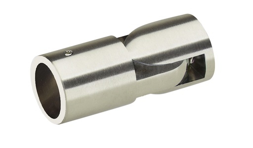 [S120.35.RD19] Pièce de fixation murale articulée pour barres Ø 19 mm séries 1657/59/68/69 - Effet inox