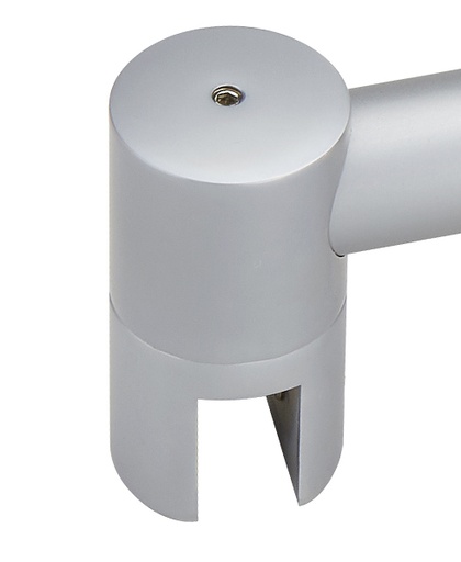 [S140.31.0D19] Embout avec taquet pour barres Ø 19 mm séries 1657/58 - Chromé mat