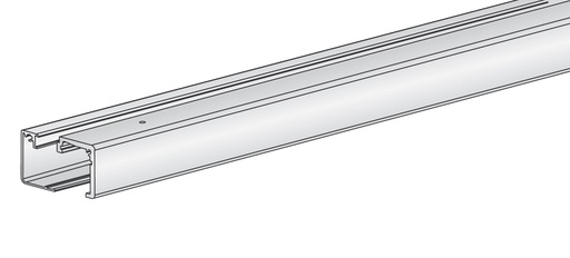 [SL10L25.12] Rail+capot Slice LG 2500mm  - Alu anodisé argent brossé