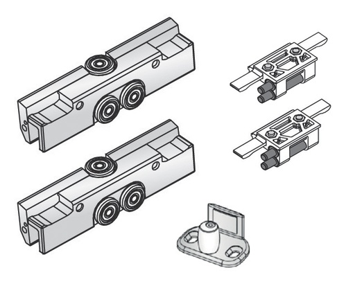 [SL60.99] 2 chariots+1 guide+2 butées et sans embout Slice - 