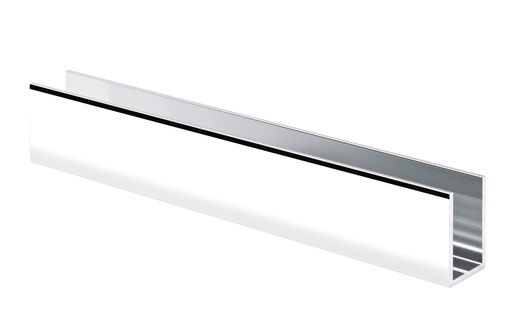 [U302030.13] Profil U 30x20x30x2 mm (facturation min. 0,5 m) - Aluminium poli brillant
