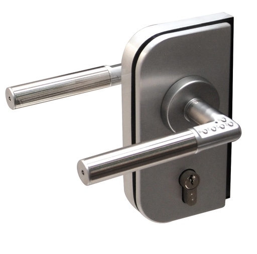[V360CHL.15] Serrure pdt et 1/2 tour avec Code Handle droite ouverture int inox - Inox brossé