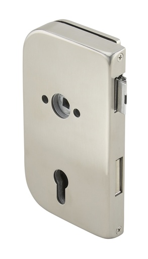 [V370.15] Serrure de milieu Vertis jour et nuit pour cylindre (V017) sans béquilles / DIN G - Inox brossé