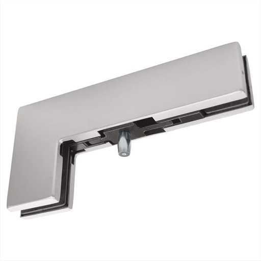 [V508.12] Pièce de liaison d’imposte et glace fixe avec pivot Elite - Alu anodisé argent brossé