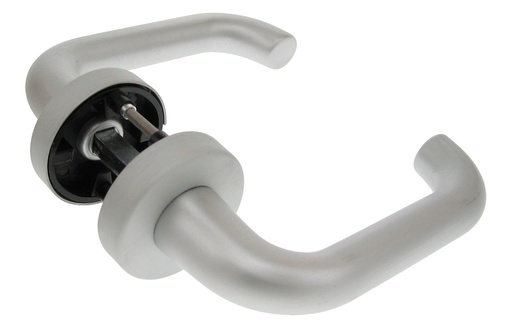 [V770.12] Paire de béquilles avec rosace pour V360 - V370 Vertis - Alu anodisé argent brossé