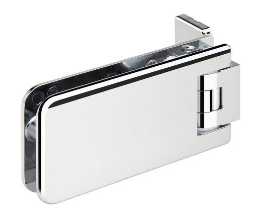[3260.30.0RCV] 1 charnière simple Marine réglable pour verre ép: 8 et 10mm platine de fixation à 3 trous - Chromé brillant