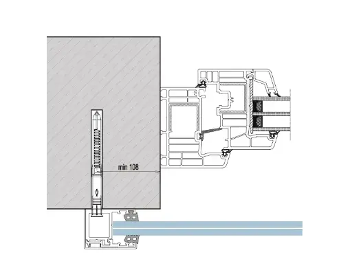 Kit garde-corps de fenêtre pose applique hauteur 1100 mm alu mat verre de 13.52 a 21.52 mm 