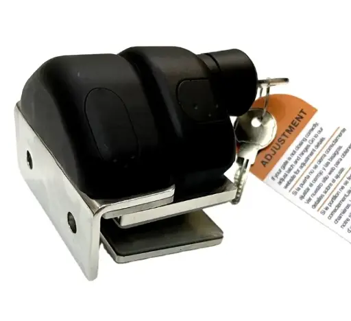 [Pool Lock M/V] Serrure Piscine Mur/Verre rabattable en Inox
