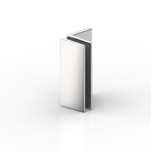 [8106ZN1] CONNECTEUR D'ANGLE VERRE-MUR 90°   CHROME MAT 