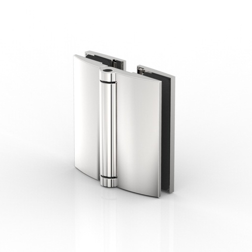 [8122ZNPVD22] PENTURE DE PORTE,VERRE-VERRE 180°  EXTERIEURE   INOX BROSSÉ