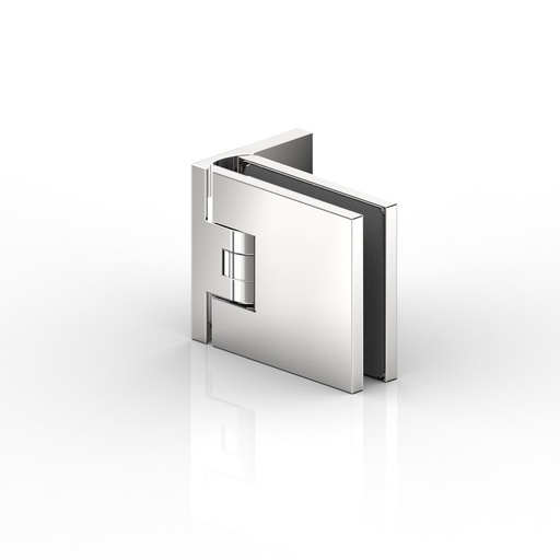 [8130ZN10-SN] PENTURE BATTANTE VERRE-MUR 90°,FLAMEA+   NICKEL BRILLANT 