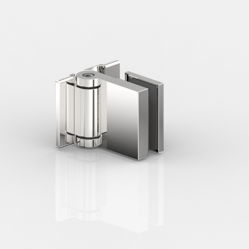 [8154ZNPVD22-2F] PENTURE BATTANTE DE D. V.-M.90°,2 RESSORTS   INOX BROSSÉ