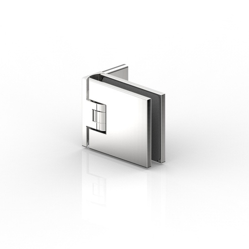 [8180ZN1] PENTURE BATTANTE VERRE-MUR 90°, FLAMÉA   CHROME MAT 