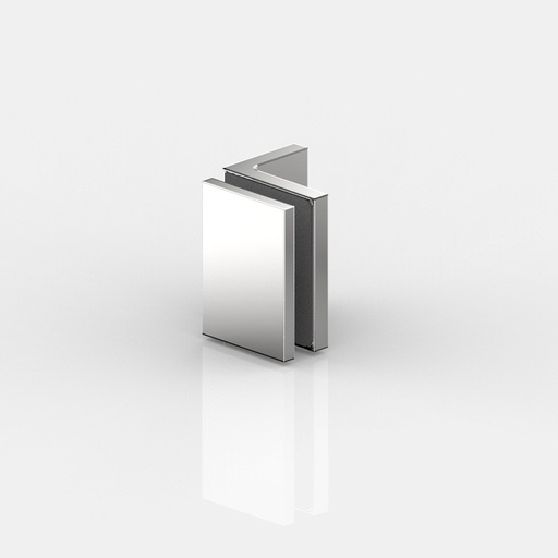 [8187ZNPVD22-SN] CONNECTEUR D'ANGLE VERRE-MUR 90°,P600   INOX BROSSÉ
